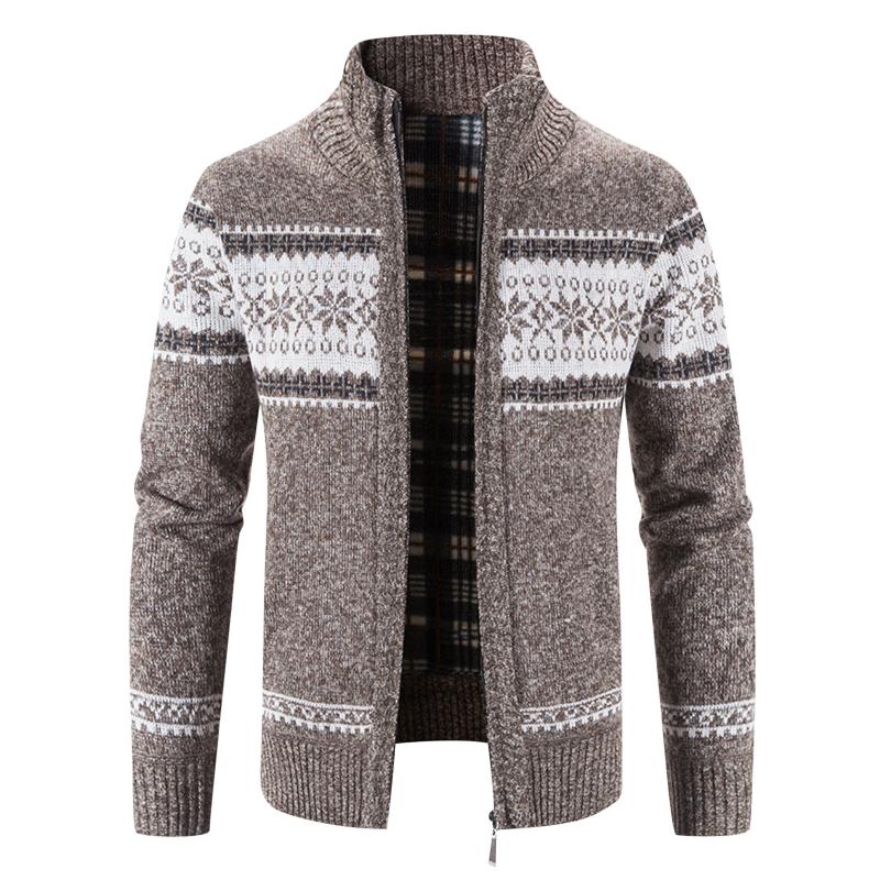 Men's Jackets Men Casual Winter Print Stand Collar Zipper Long Sleeve Pocket Warm Cardigan Loose Knit Jacket Coat For Work Home Man, Black;brown
Men's Jackets Men Casual Winter Print Stand Collar Zipper Long Sleeve Pocket Warm Cardigan Loose Knit Jacket Coat For Work Home Man, Black;brown