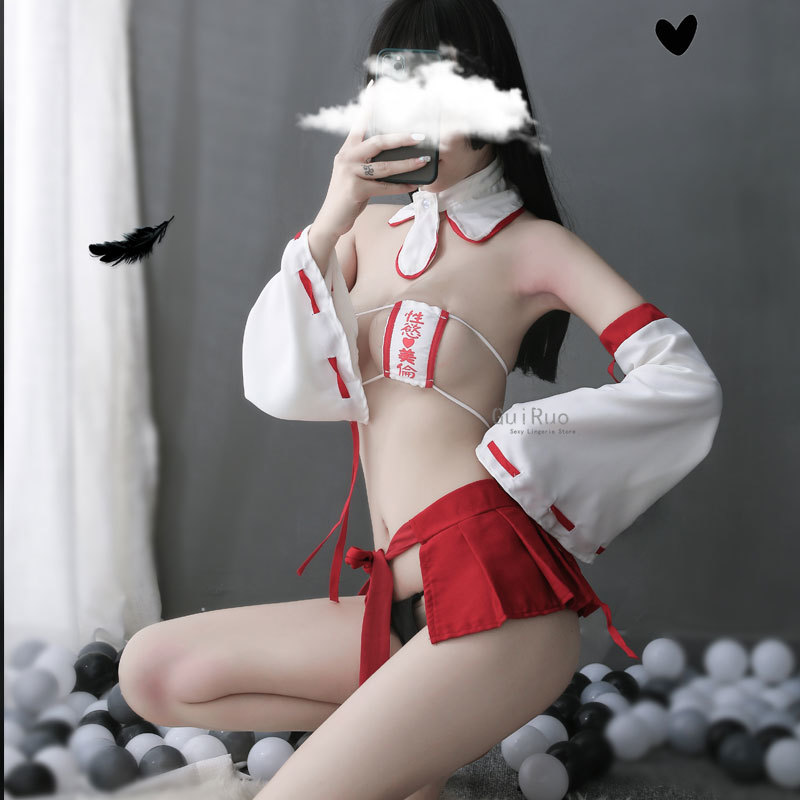 Japanese Kimono Kawaii Lingerie Anime Fancy Uniform Sexy Strappy Bikini Set Devil Halloween Costumes Womens Witch Cosplay, Red
Japanese Kimono Kawaii Lingerie Anime Fancy Uniform Sexy Strappy Bikini Set Devil Halloween Costumes Womens Witch Cosplay, Red