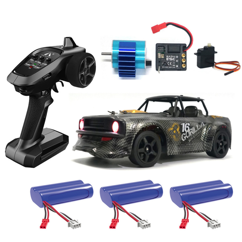 SG 1604 RTR Brusheless 60km/h RC Car Several Battery 1/16 2.4G 4WD Brushless LED Light Drift Proportional Vehicles Model Kids
SG 1604 RTR Brusheless 60km/h RC Car Several Battery 1/16 2.4G 4WD Brushless LED Light Drift Proportional Vehicles Model Kids