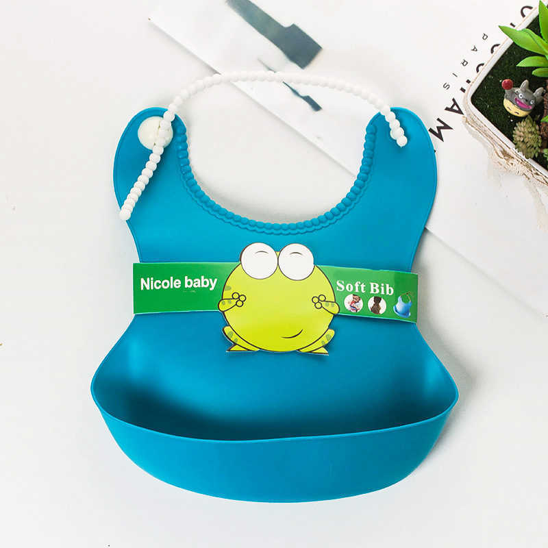 1-pack Adjustable Bib Baby Toddler Gear Bibs Burp Cloths Colorful Easily wipes clean TPE 210528