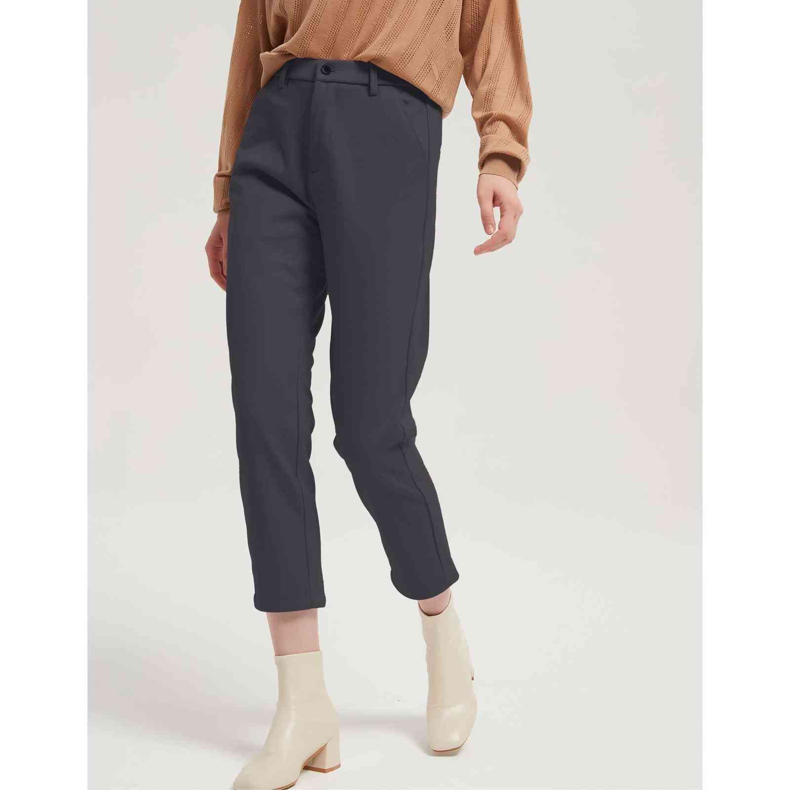 ZHISILAO Elegant Woolen Thick Harem Pants Women Vintage Solid Office Lady High Waist Trousers Mujer Autumn Winter 211115