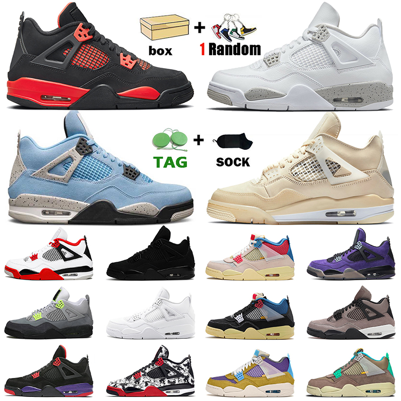 Jumpman 4s Basketball Shoes Men Women Sail Red Thunder University Blue Oreo Union Off Noir Bred Trainers Neon Travis White Black Cat Pure Money Air JORDÁN Sneakers, Protection box
Jumpman 4s Basketball Shoes Men Women Sail Red Thunder University Blue Oreo Union Off Noir Bred Trainers Neon Travis White Black Cat Pure Money Air JORDÁN Sneakers, Protection box