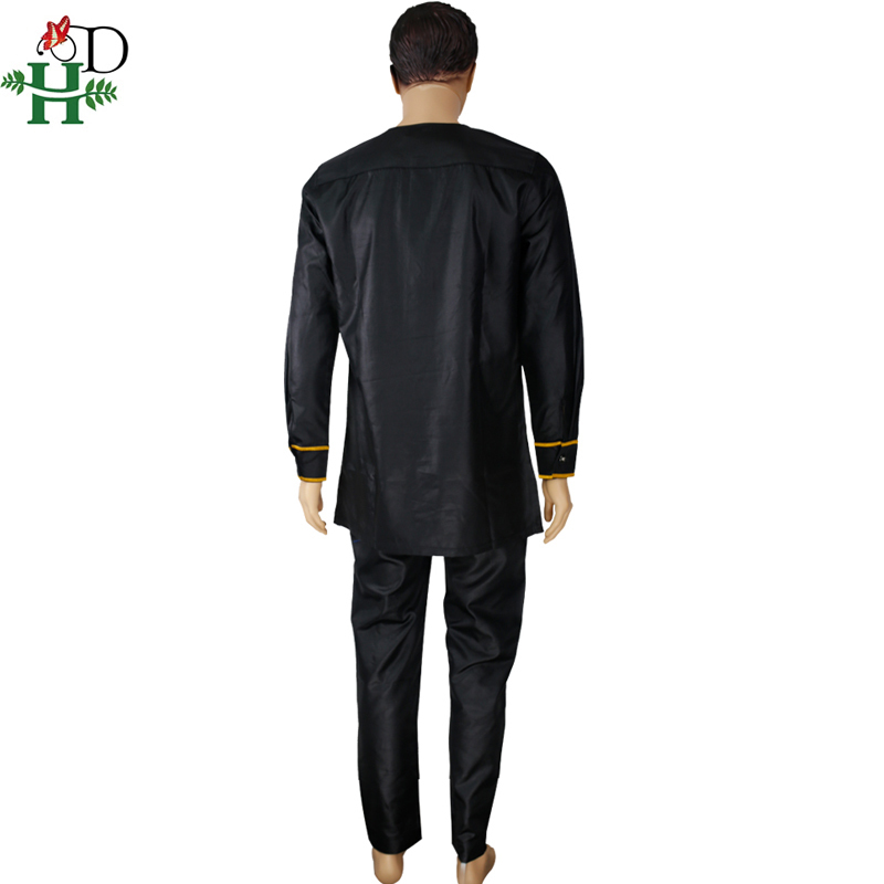 HD dashiki mens top pant 2 pieces set african men clothes african embroidered clothing for men dashiki shirt with trouser 210408