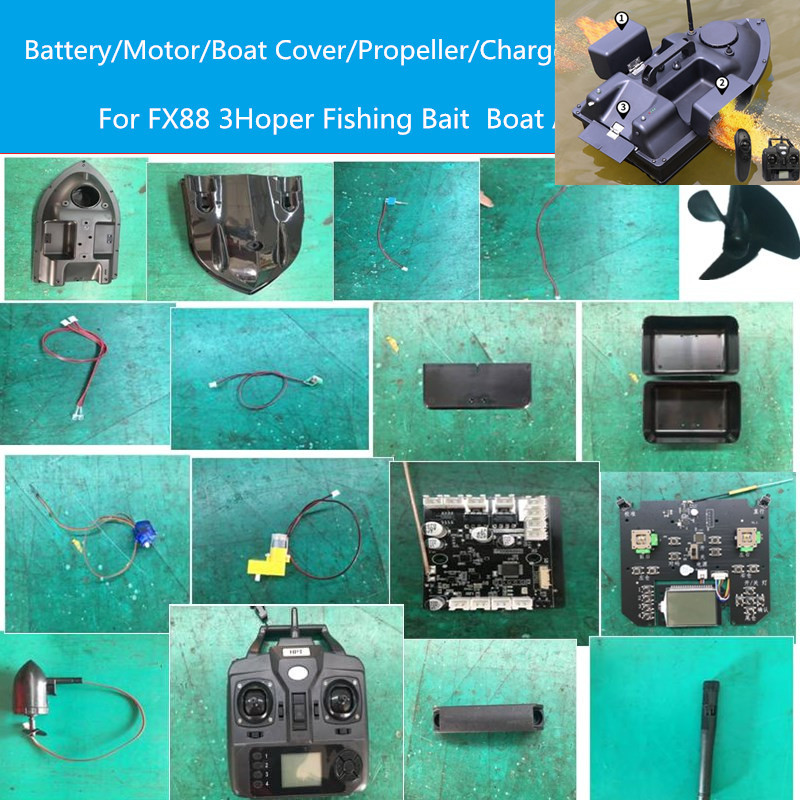 7.4V 12000mAh Battery Motor Boat Cover Propeller For FX88 Smart RC Bait Boat FX88 GPS OR No-GPS Boat Spare Part FX88 Accessories
7.4V 12000mAh Battery Motor Boat Cover Propeller For FX88 Smart RC Bait Boat FX88 GPS OR No-GPS Boat Spare Part FX88 Accessories