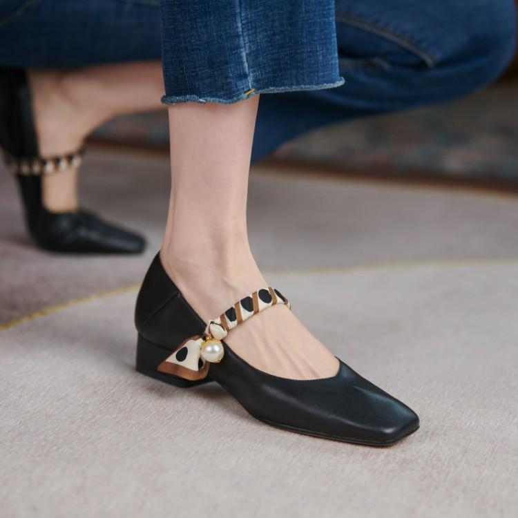 Sandals 2021 Summer Fashion Temperament Single Shoes Baotou Square Root Women's