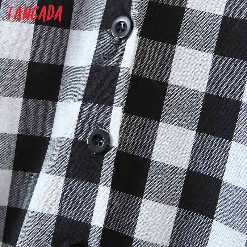 Summer Women Plaid Print Shirt Short Sleeve Ruffles Ladies Mini Dress Vestidos QW92 210416