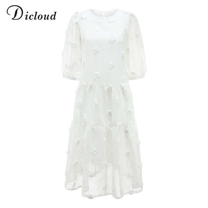 DICLOUD Boho White Long Dres Summer Elegant Wedding Party Beach Midi Clothes Ladies Fairy Maternity 210623