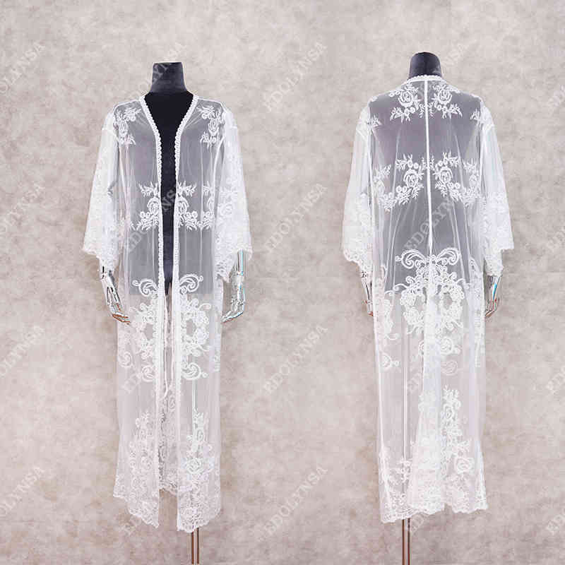 Tunics for beach Long Lace Beach Dress Women Swim Cover up Plus size Saida de Praia Robe Plage Kaftan #Q909 210420