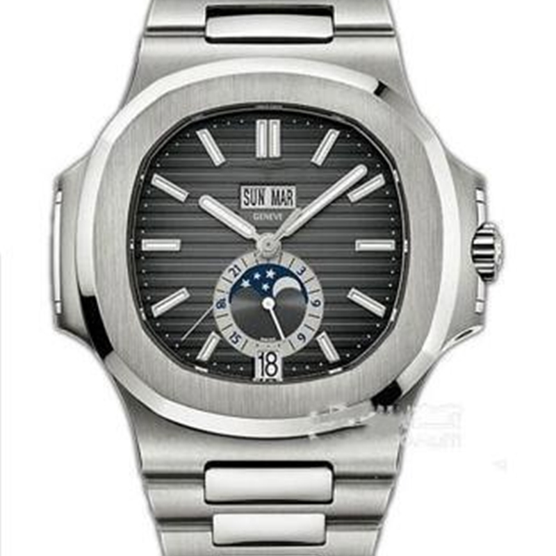 10 Colors Top Quality Watches Nautilus 5726 1A-001 Mechanical Automatic Men Watch Moon Phase Sapphire Stainless Steel Wristwatches 40.5mm, Box
10 Colors Top Quality Watches Nautilus 5726 1A-001 Mechanical Automatic Men Watch Moon Phase Sapphire Stainless Steel Wristwatches 40.5mm, Box