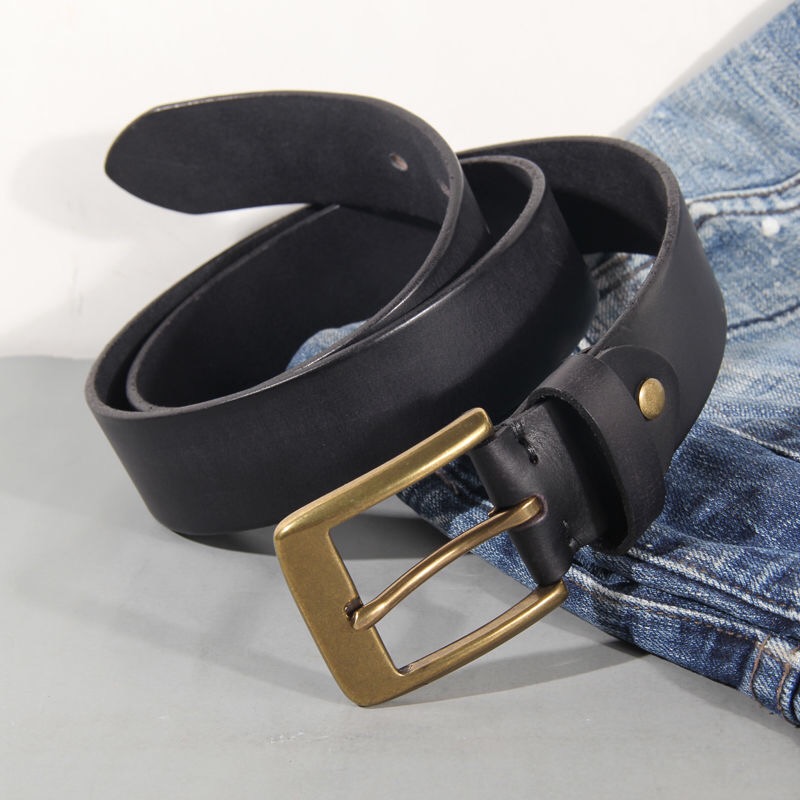 Vintage Luxury Handmade Leather Man's Belt Cowhide Retro All-match Casual Jeans Soft Belt, Black
Vintage Luxury Handmade Leather Man's Belt Cowhide Retro All-match Casual Jeans Soft Belt, Black