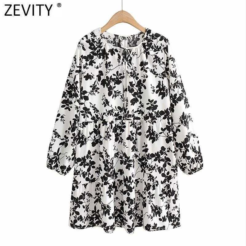 Zevity Women Vintage O Neck Bow Black Leaves Floral Print Dress Chic Female Lantern Sleeve Casual Straight Vestido DS5012 210603, As pic ds5012tc
Zevity Women Vintage O Neck Bow Black Leaves Floral Print Dress Chic Female Lantern Sleeve Casual Straight Vestido DS5012 210603, As pic ds5012tc