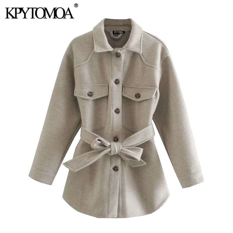 KPYTOMOA Women 2021 Fashion With Belt Loose Woolen Jacket Coat Vintage Long Sleeve Side Pockets Female Outerwear Chic Overcoat, As picture
KPYTOMOA Women 2021 Fashion With Belt Loose Woolen Jacket Coat Vintage Long Sleeve Side Pockets Female Outerwear Chic Overcoat, As picture