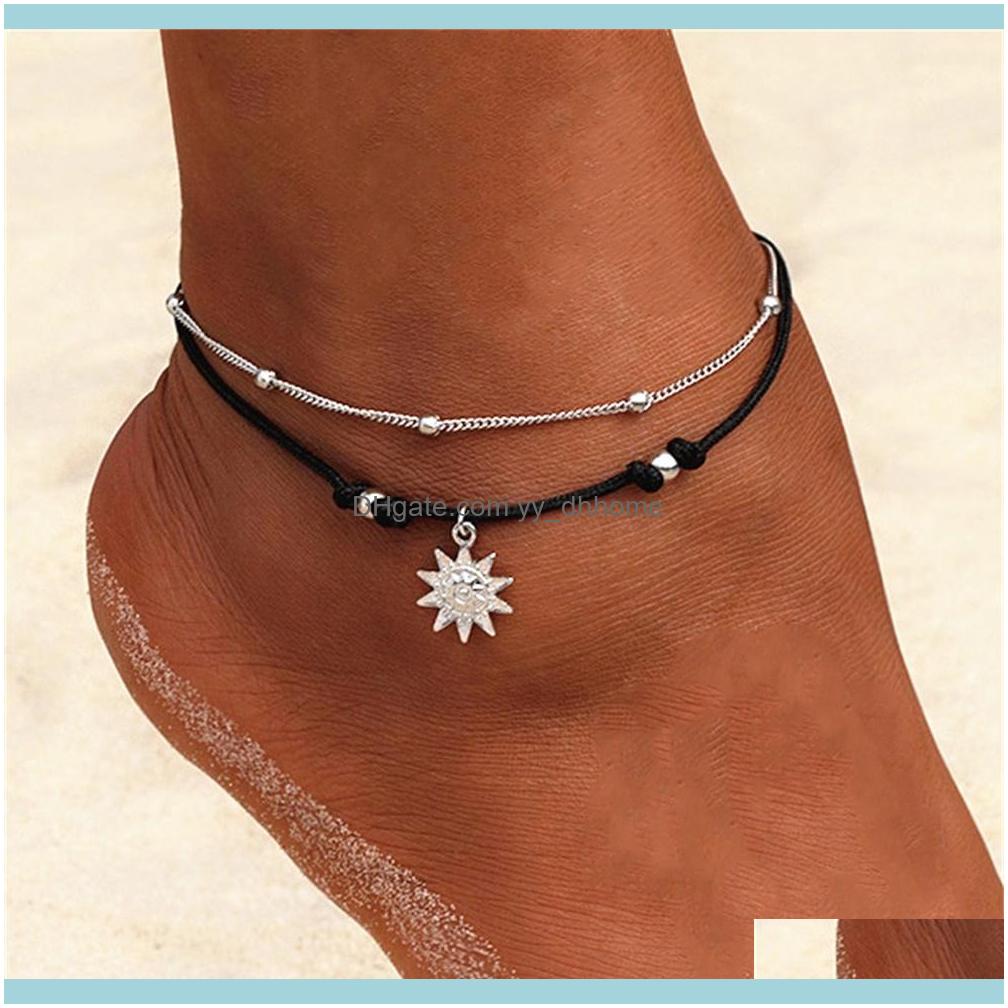 Jewelrykisswife Vintage Boho Multi Layer Beads Anklets For Women Fashion Sun Pendent Anklet Handmade Chain Foot Party Jewelry Drop Delivery
Jewelrykisswife Vintage Boho Multi Layer Beads Anklets For Women Fashion Sun Pendent Anklet Handmade Chain Foot Party Jewelry Drop Delivery