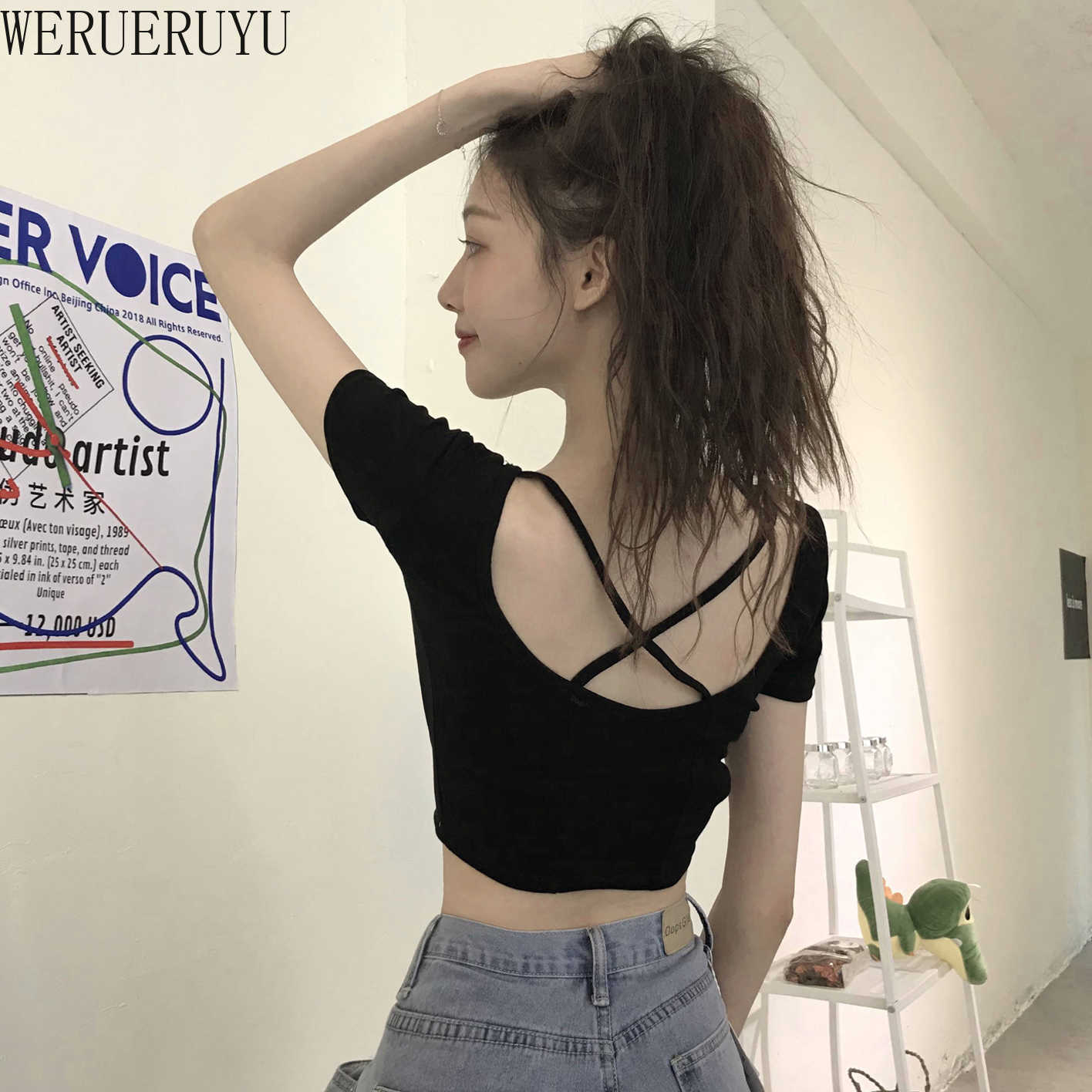 WERUERUYU Short Sleeve Womens Tshirt Casual Black Fashion Tops T Shirt Ladies Fashion Korean Tee Shirt 210608, Photo color
WERUERUYU Short Sleeve Womens Tshirt Casual Black Fashion Tops T Shirt Ladies Fashion Korean Tee Shirt 210608, Photo color