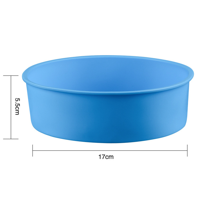 1Pcs Random Cake Mold Cake Stencil Silicone Baking Tray Round Shape 17*5.5CM Kitchen Baking Tools Non-stick 6Inch