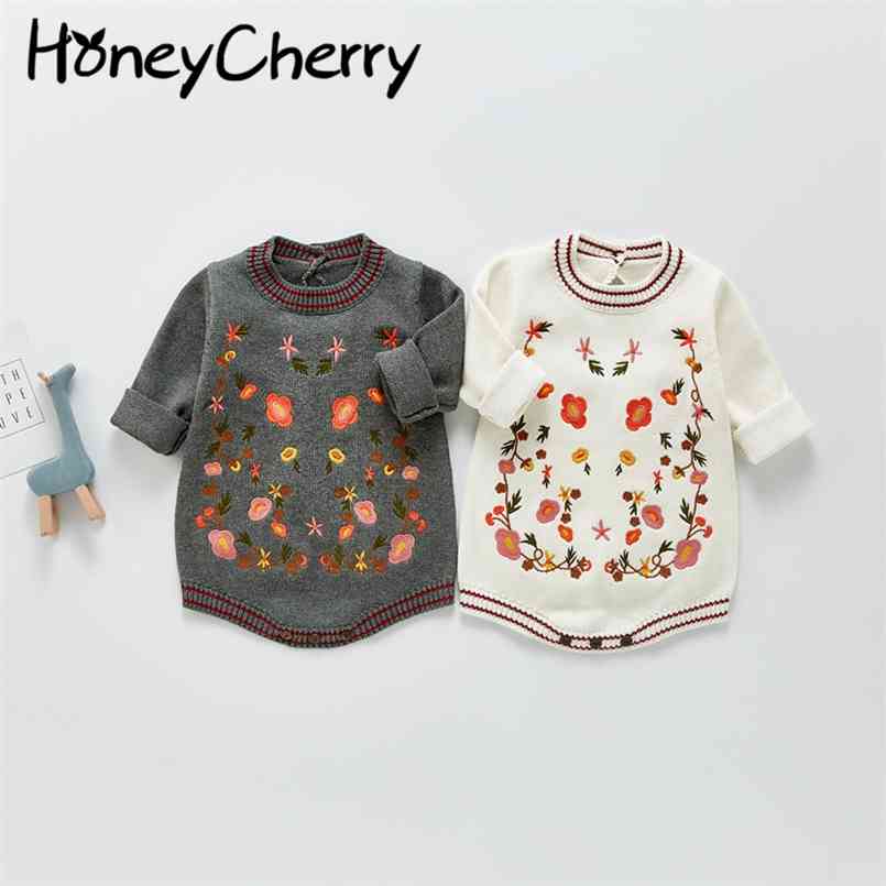 Autumn Knitted Embroidered Sweater Baby Girl Long Sleeve Cotton Romper baby girl clothes 210702, Gray
Autumn Knitted Embroidered Sweater Baby Girl Long Sleeve Cotton Romper baby girl clothes 210702, Gray