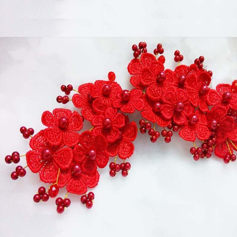 Hair Clips & Barrettes Korean Exquisite Handmade Lace Flower Headwear Charming Luxury Imitation Pearl Hairband For Wedding Accessories HELH8, Golden;silver
Hair Clips & Barrettes Korean Exquisite Handmade Lace Flower Headwear Charming Luxury Imitation Pearl Hairband For Wedding Accessories HELH8, Golden;silver