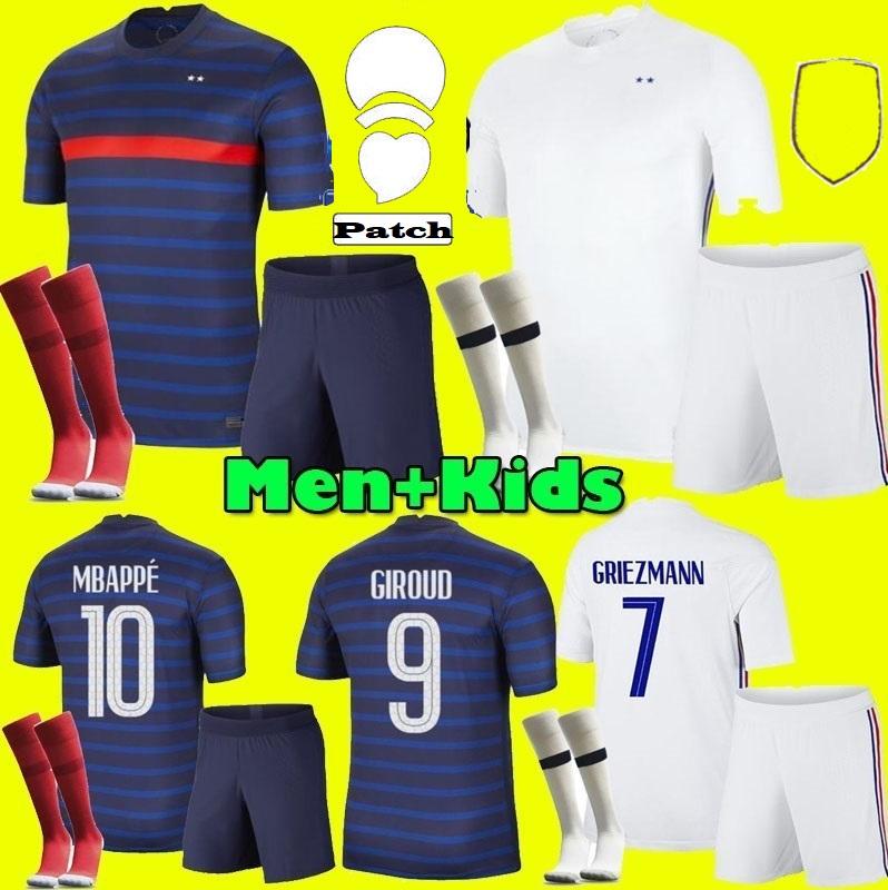 Adult Kids kits 2021 FRANCE MBAPPE GRIEZMANN POGBA jerseys 21 22 Soccer jersey KANTE Football shirts THAUVIN maillot de foot