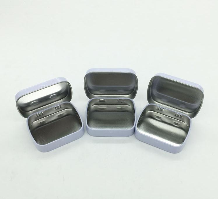 200pcs/lot Mini Tin Box Gift Box/mint Metal Box White Rectangle Plain Metal Tin Storage Boxes Wholesale