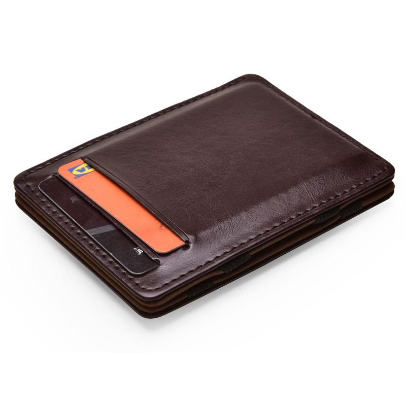Free Shipping Compact Solid Color PU Leather Pouch Men - Thin Wallet Featuring An Elastic Band For Easy Carry Designer Bag Luxury Bag Tote Bag