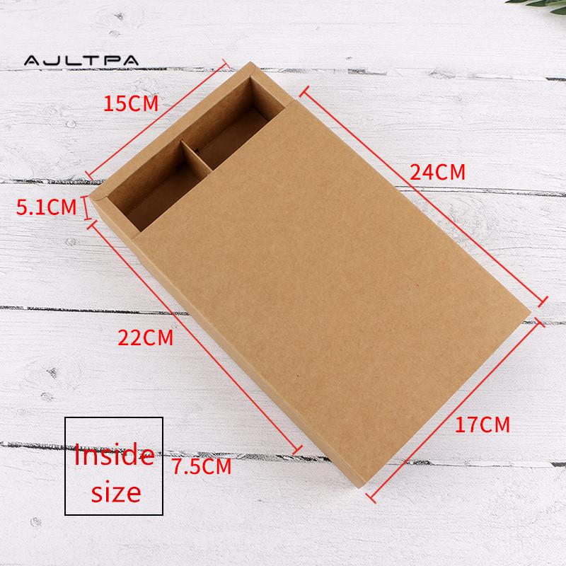 Gift Wrap 100Pcs Cake Drawer Kraft Paper Packing Box Transparent Window Boxes DIY Handmade Mooncake