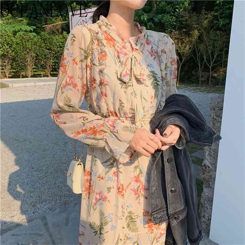Chiffon Vestidos Print Floral Stand Collar Long Dresses Bow Vintage Korean Chic Fashion Spring Women Dress 15437 210423, Apricot
Chiffon Vestidos Print Floral Stand Collar Long Dresses Bow Vintage Korean Chic Fashion Spring Women Dress 15437 210423, Apricot