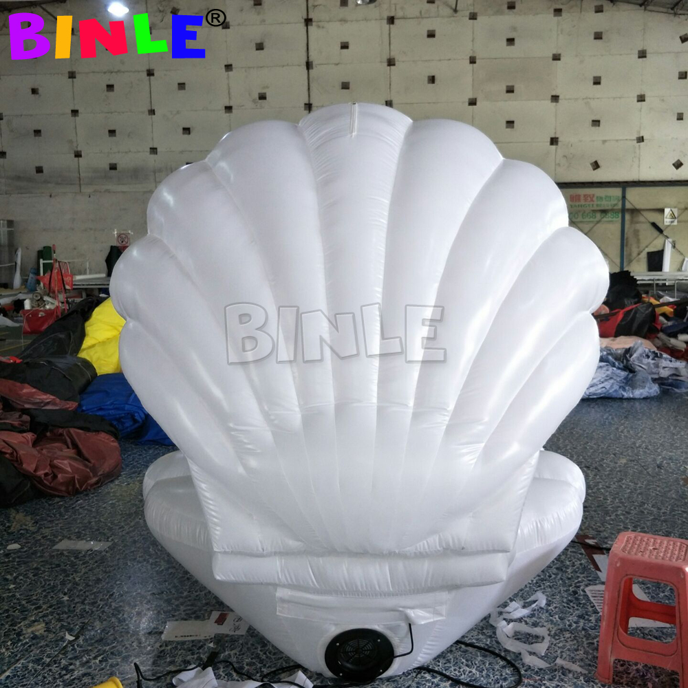 Advertising Promotion inflatable sea shell with LED lights clam giant Mermaid stage dance parade decoration