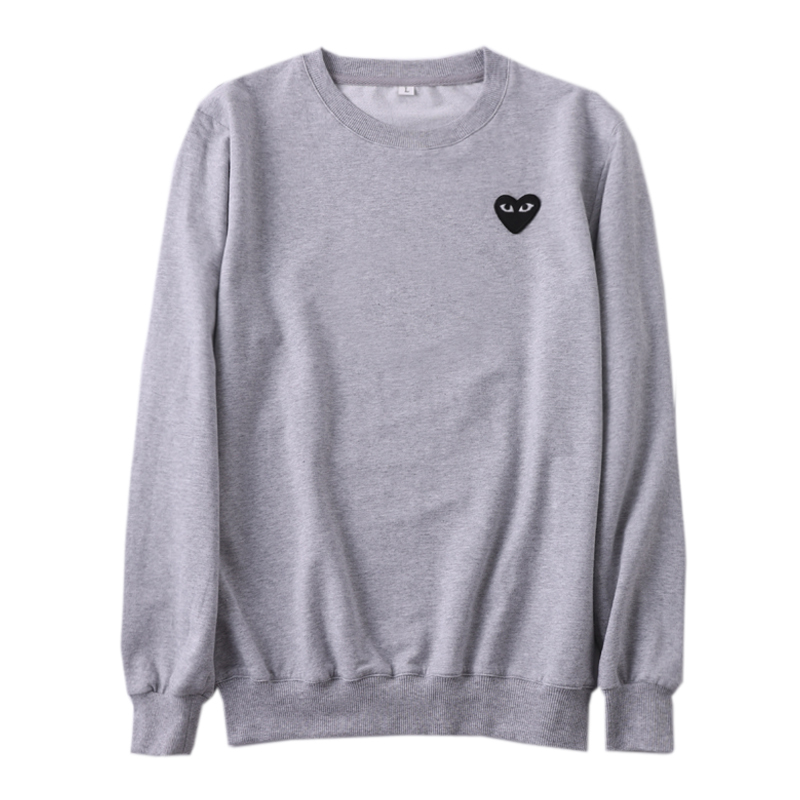 Long Sleeve Fashion Couple pure cotton T-Shirt Casual Embroidery Love-Heart Breathable T-shirt Casual For Man Women 210406