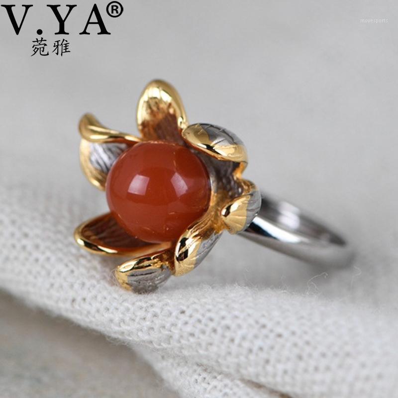 Cluster Rings V.YA Real 925 Sterling Silver Gold-Plated Fashion Ring Female Literary Open Southern Red Agate Women Jewelry Gifts1
Cluster Rings V.YA Real 925 Sterling Silver Gold-Plated Fashion Ring Female Literary Open Southern Red Agate Women Jewelry Gifts1