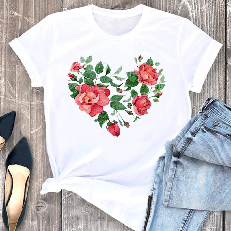 Women' T-Shirt Women Clothes Love Heart Valentine Flower Cartoon Fashion Short Sleeve Print Tshirt Female Top Graphic Tee Clothing, Gjs27547
Women' T-Shirt Women Clothes Love Heart Valentine Flower Cartoon Fashion Short Sleeve Print Tshirt Female Top Graphic Tee Clothing, Gjs27547