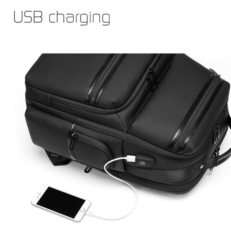 Backpack Business Black With USB Charging Port, Multiple Compartments Top Handle For Women / Men 
Backpack Business Black With USB Charging Port, Multiple Compartments Top Handle For Women / Men