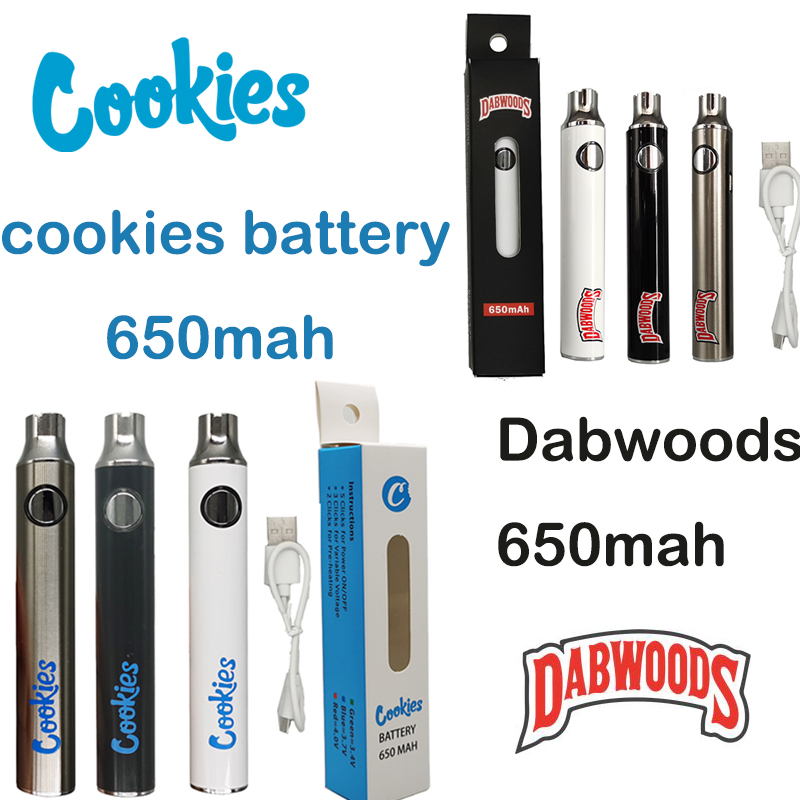 Cookies Battery Dabwoods Battery 650mah Preheating 510 Thread Vape pen Vaporizer Variable Voltage Batteries Stable Quality with Charger USB Cable Large Stock
Cookies Battery Dabwoods Battery 650mah Preheating 510 Thread Vape pen Vaporizer Variable Voltage Batteries Stable Quality with Charger USB Cable Large Stock