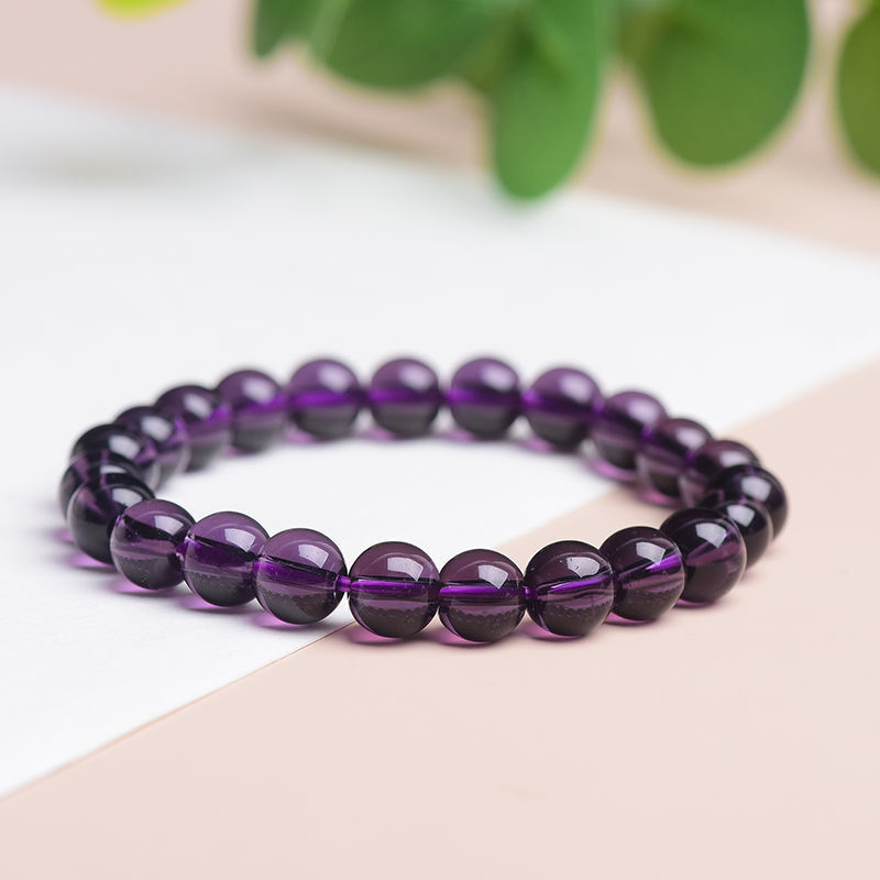 8mm Round Shape Genuine Natural Purple Amethyst Crystal Round Gemstone Beads Bracelet for Man Woman Stretch Bracelet 2204 Q2, Black
8mm Round Shape Genuine Natural Purple Amethyst Crystal Round Gemstone Beads Bracelet for Man Woman Stretch Bracelet 2204 Q2, Black