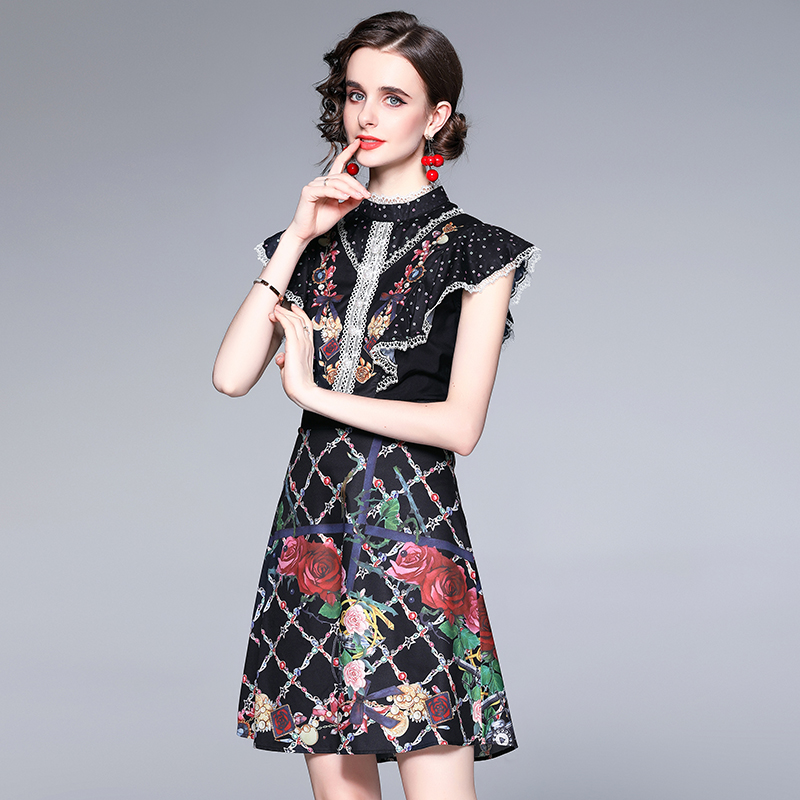 Vintage Runway Printed Mini Dress 2021 Women Designer Petal Sleeve Office Mock Neck Slim A-Line Elegant Floral Dresses Summer Autumn Sweet High-End Prom Party Frock, Champagne
Vintage Runway Printed Mini Dress 2021 Women Designer Petal Sleeve Office Mock Neck Slim A-Line Elegant Floral Dresses Summer Autumn Sweet High-End Prom Party Frock, Champagne