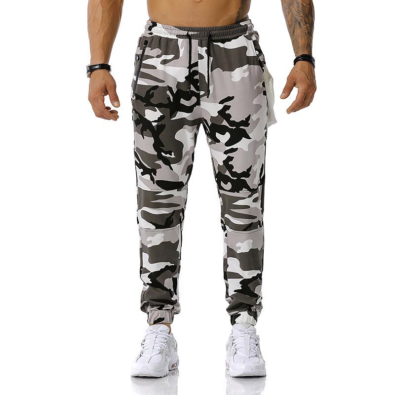 Men's Stitching Camouflage Jogging Pants Outdoor Sports Training Fitness Casual