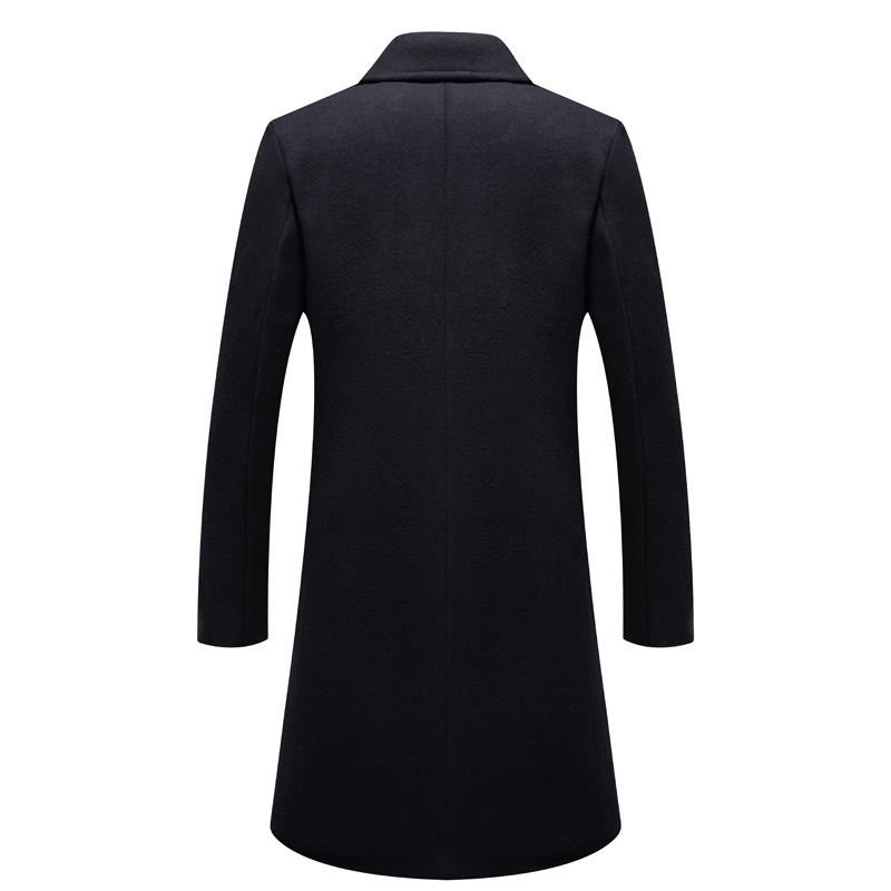 BOLUBAO Men Winter Wool Coat Men's Winter Casual Solid Color Slim Fit Wool Blends Woolen Pea Coat Male Trench Coat Overcoat 210518