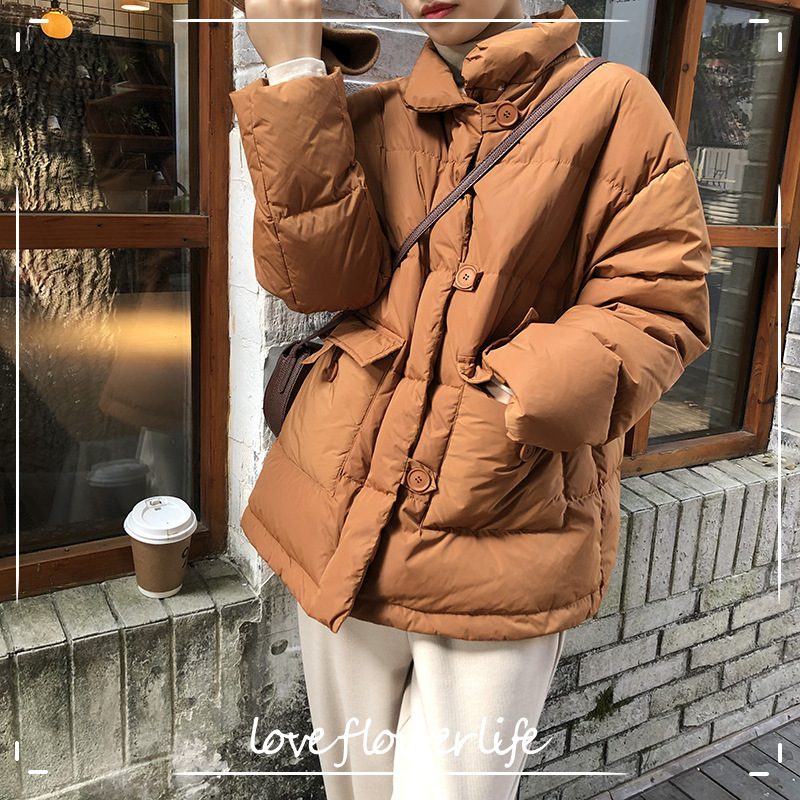 Double Stand Collar Simple Down Jacket for Women Winter Korean Loose and Thin Warm Bread Coat 2968 210521, Blue
Double Stand Collar Simple Down Jacket for Women Winter Korean Loose and Thin Warm Bread Coat 2968 210521, Blue