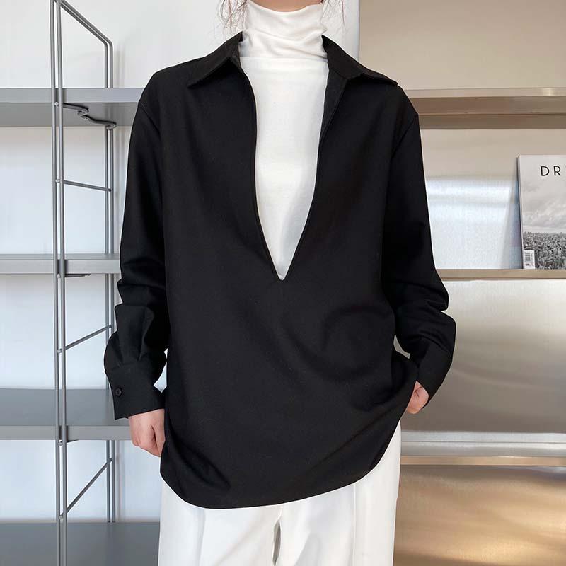 Women's Blouses & Shirts 2021 Autumn Fashion Blouse Women Shirt V Neck Oversized Pullovers Long Sleeve Black Office Lady Loose Femme Chic To
Women's Blouses & Shirts 2021 Autumn Fashion Blouse Women Shirt V Neck Oversized Pullovers Long Sleeve Black Office Lady Loose Femme Chic To
