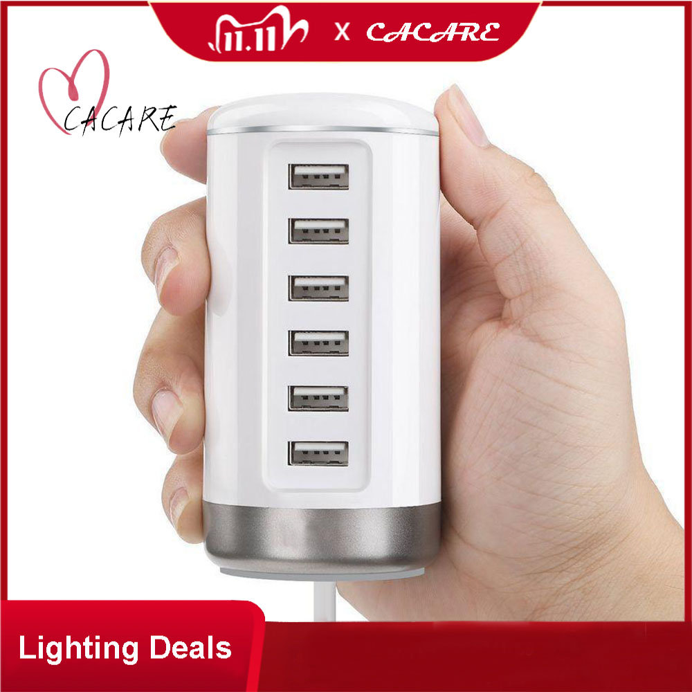 USB Hub 6 Port Charger Splitter USB Charging Stations C0032 with Smart Identification for Mobile Pads Black White Choices