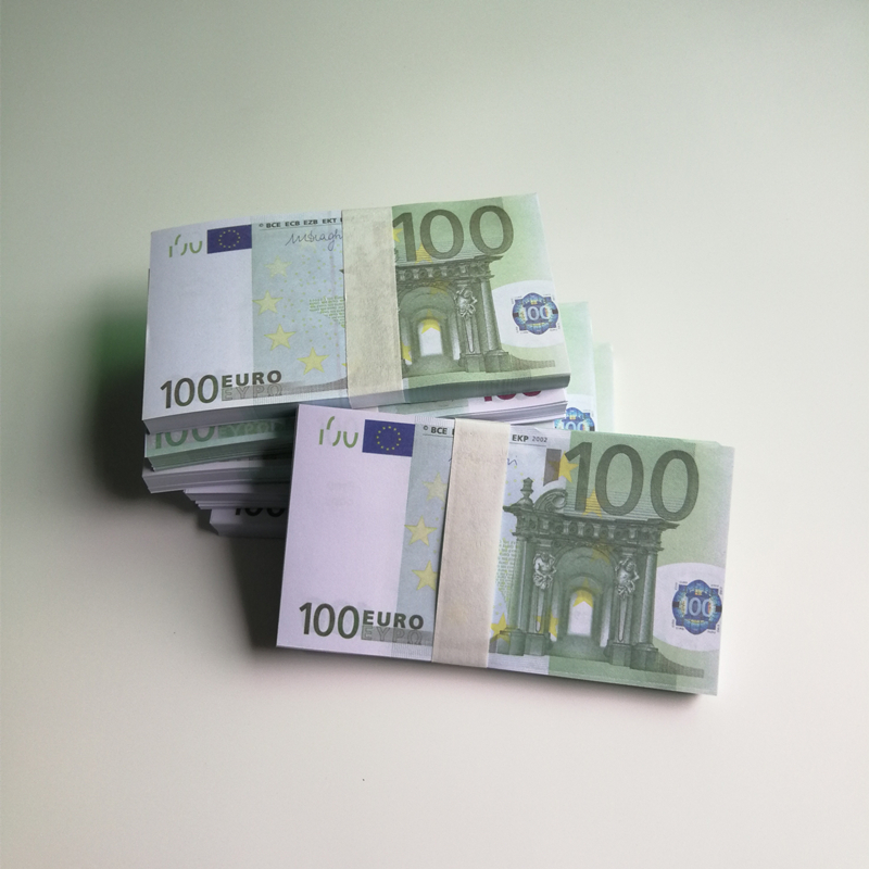 Wholesales Prop Money Party Bar Prop Simulation 10 20 50 100 Euro Dollar Fake Money Toy Coin Film And Television Shooting Props Practice Banknote Faux