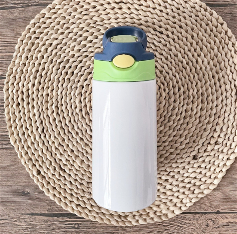 12oz Sippy Cup 350ml sublimation Children Water Bottle with straw lid Portable Stainless Steel Drinking tumbler for kids Free shipping