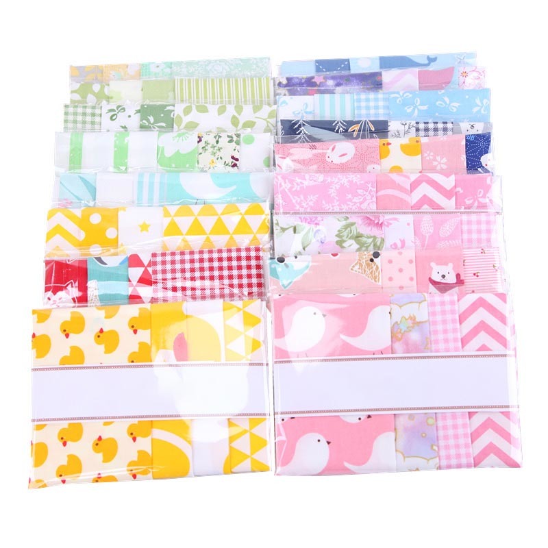 4Sheets Mixed Color Home Supplies Cloth Material Patchwork Sewing Cotton Gift Accessories DIY Handmade Floral Print 20x25CM