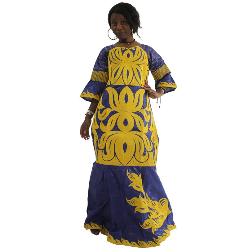MD bazin riche dashiki women dress traditional african dresses for women embroidery pattern with stones africa clothes 210408