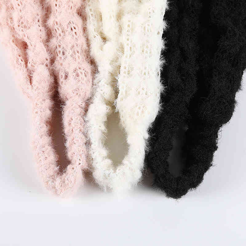 Hair Accessories Jewelry Fashionable and Simple Korean Women's Knitting Style Hollow Cover Head Wide Edge Band Sen Series Pressure Headband