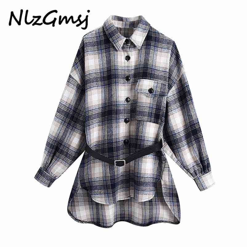 Women Vintage Elegant With Belt Single Pocket Plaid Long Jacket Female Fashion Breated Coat Outerwear 210628, As picture
Women Vintage Elegant With Belt Single Pocket Plaid Long Jacket Female Fashion Breated Coat Outerwear 210628, As picture