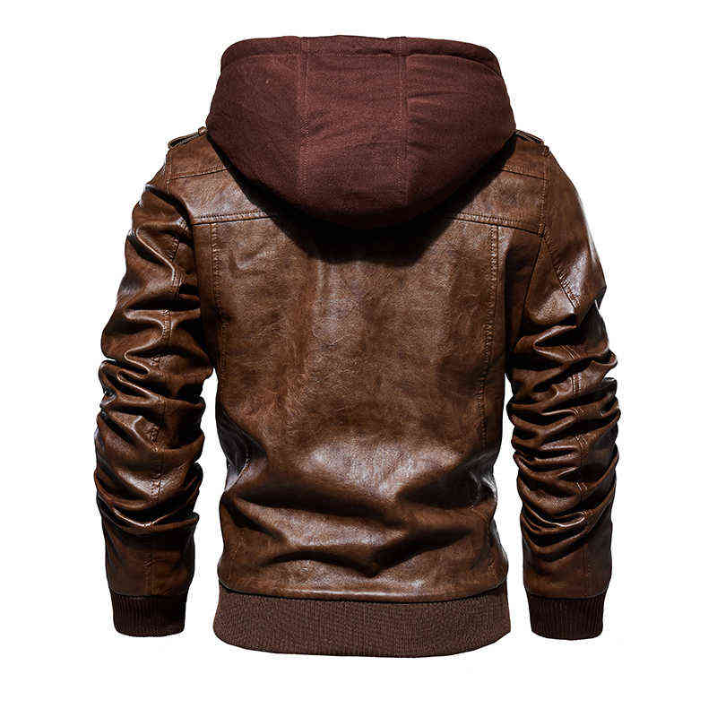 Mens Leather Jackets Winter Casual Motorcycle PU Jacket Biker Leather Coats European Windbreaker Genuine Leather Jacket 211119