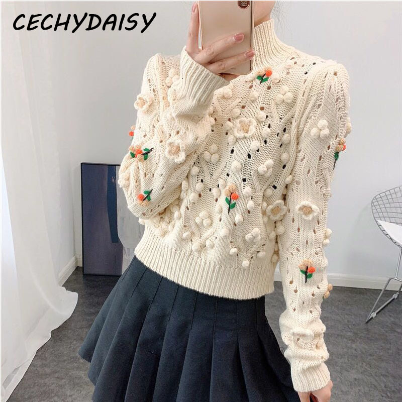Women's Sweaters blouse fall winter long sleeve of high quality three-dimensional flowers neck pullovers knitted or crocheted ladies casual jumper 86C3, 1# shoe box
Women's Sweaters blouse fall winter long sleeve of high quality three-dimensional flowers neck pullovers knitted or crocheted ladies casual jumper 86C3, 1# shoe box