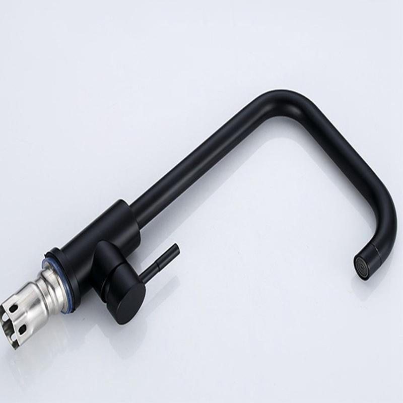 Black Stainless Steel Kitchen Faucet Bathroom Sink Water Tap And Cold Single Handle Shower Faucets
