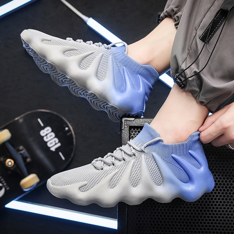 2021 volcano bottom coconut 450 small cage bag gradient casual sports breathable flying woven eight claw men's shoes, Grey
2021 volcano bottom coconut 450 small cage bag gradient casual sports breathable flying woven eight claw men's shoes, Grey