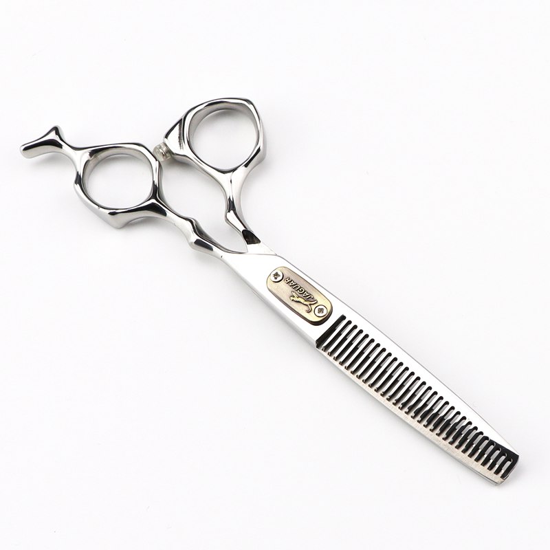 Germany JAGUAR 6.0 inch 9CR 62HRC Hardness hair beauty scissors cutting / thinning with light silver retail gift case